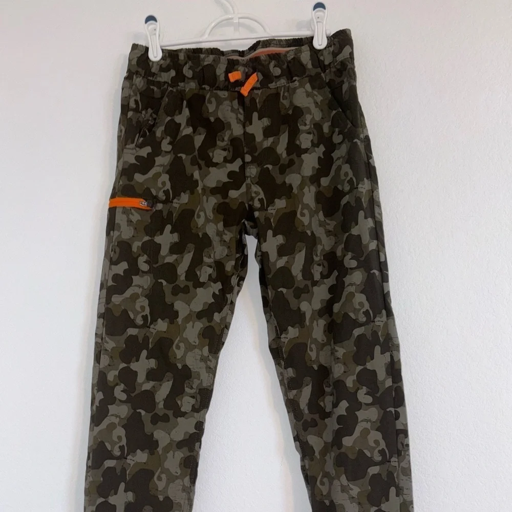 Weatherproof Vintage Youth Boys Green Camo Tech Jogger Pants